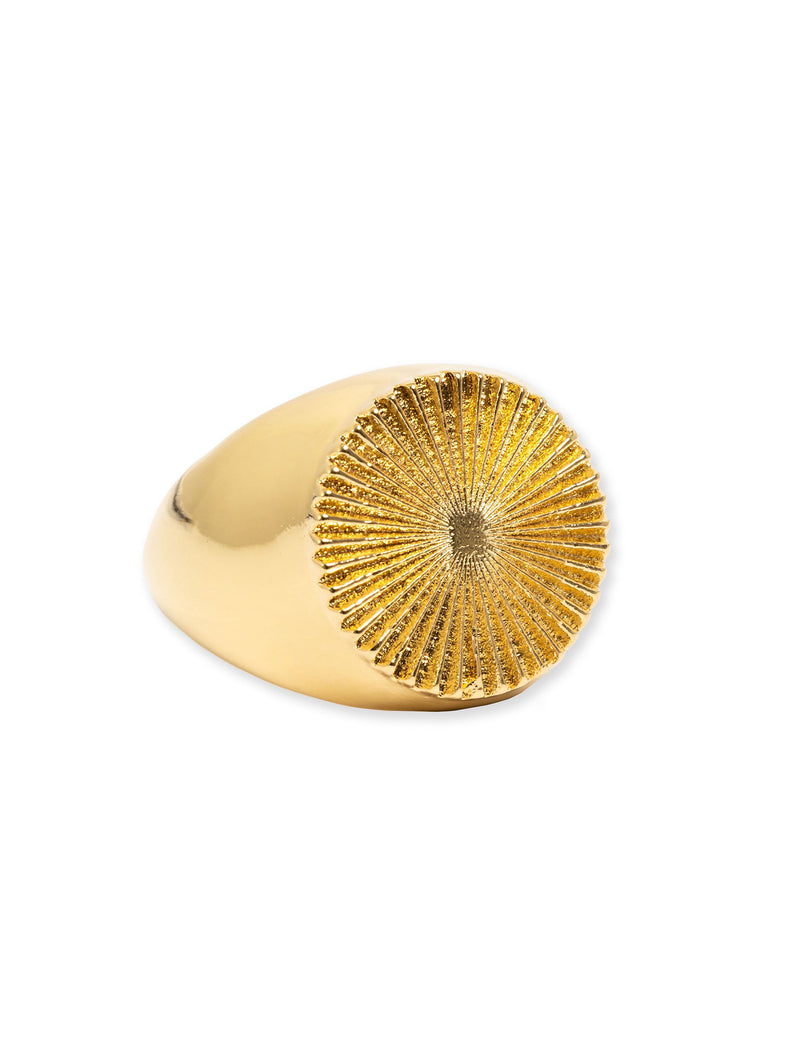 Perry Ring, 18K Gold Plate over Stainless