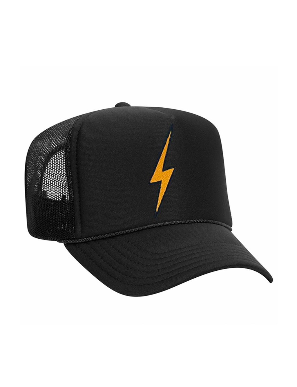 Bolt Vintage Low Rise Trucker Hat, Black