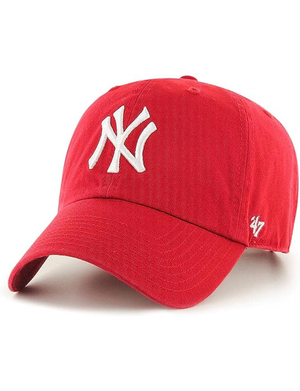 NY Yankees Basic Ball Cap, Red/White
