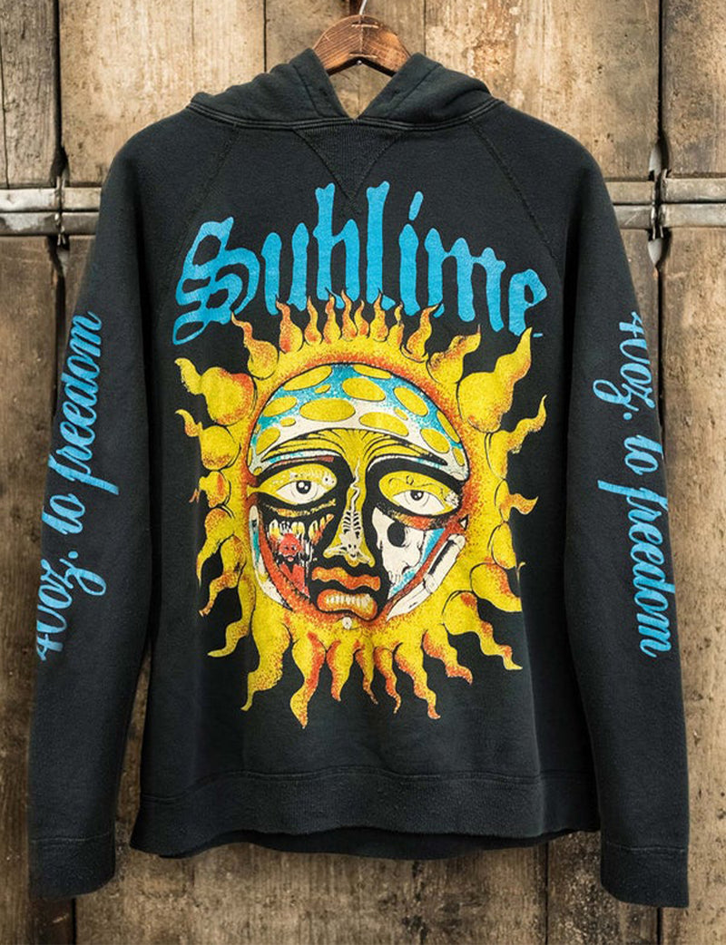 Sublime 40 Ounce To Freedom Oversized Hoodie, Coal Pigment