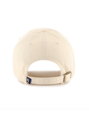 NY Yankees Basic Ball Cap, Natural/Navy
