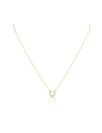 Off To The Races Horseshoe Necklace, Gold